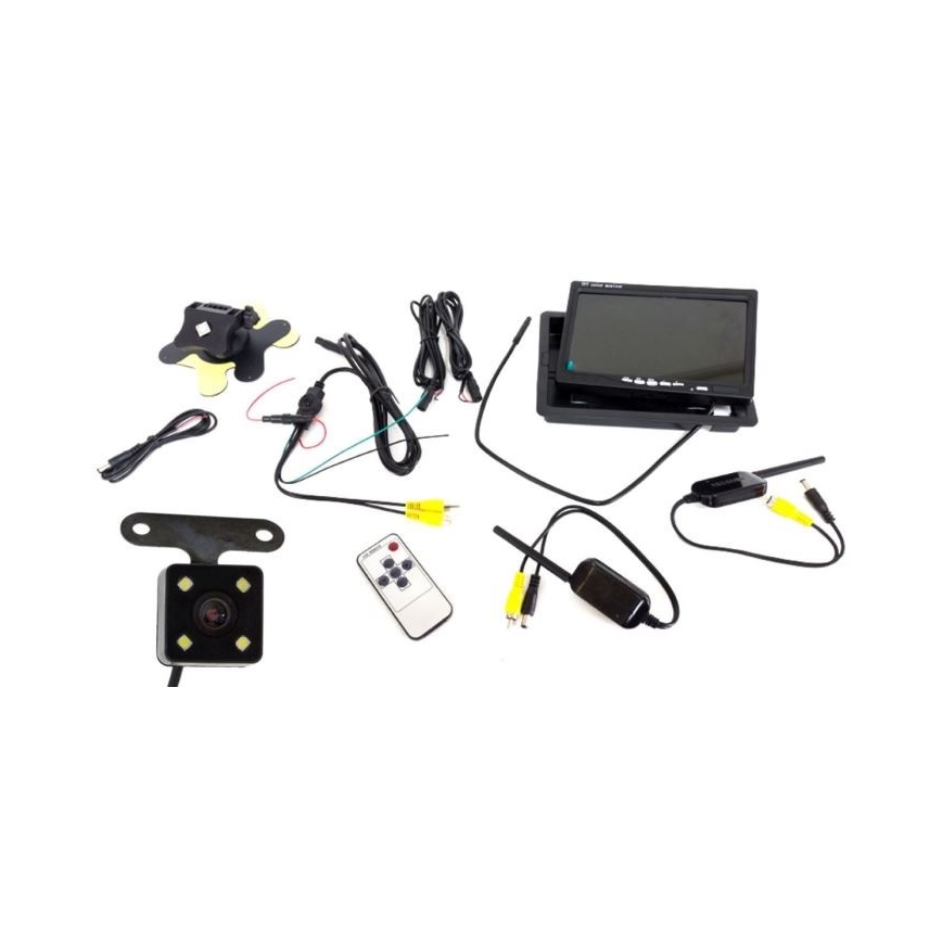  Belaidė atbulinės eigos kamera su LCD Wi-Fi 12V IP66