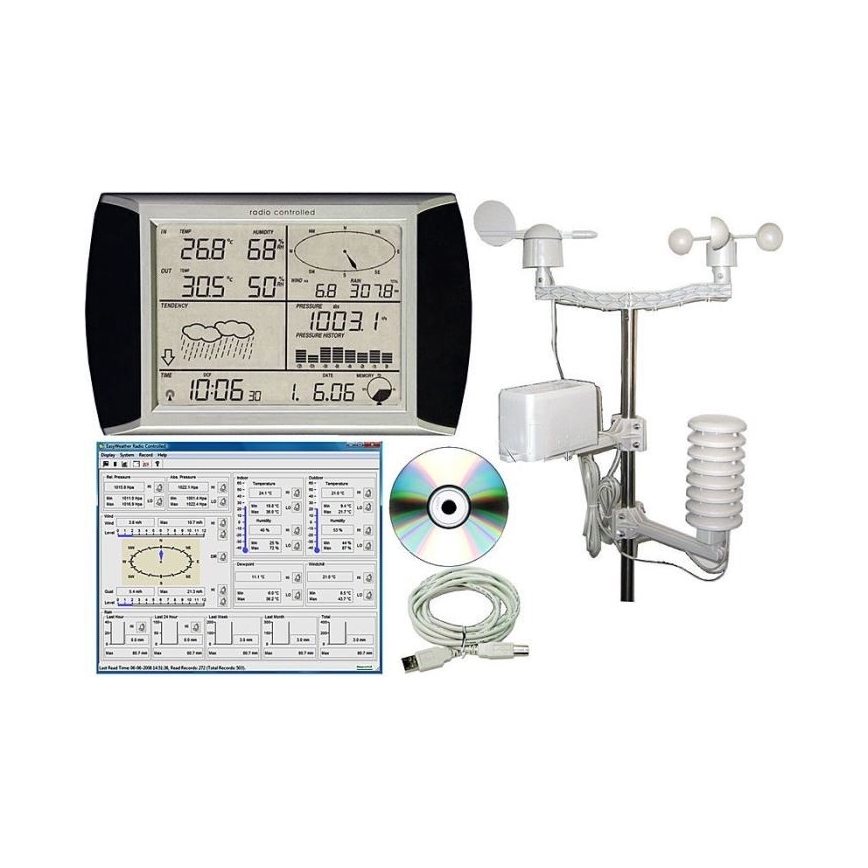  Meteorologinė stotis su LCD ekranu WH1080