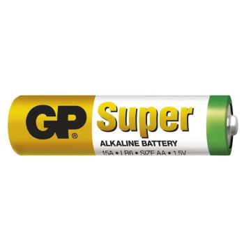 10 vnt šarminės baterijos  AA GP SUPER 1,5V