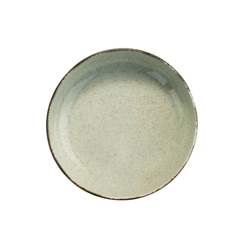 12 dalių valgomojo indų komplektas, žalias/porcelianas