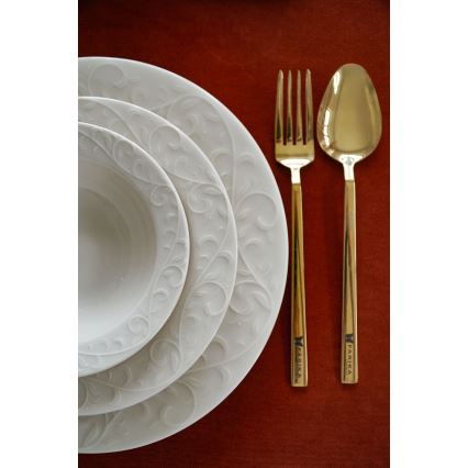 18 dalių indų rinkinys baltas/porcelianas