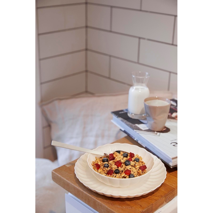 18 dalių stalo indų rinkinys, baltas/porcelianas