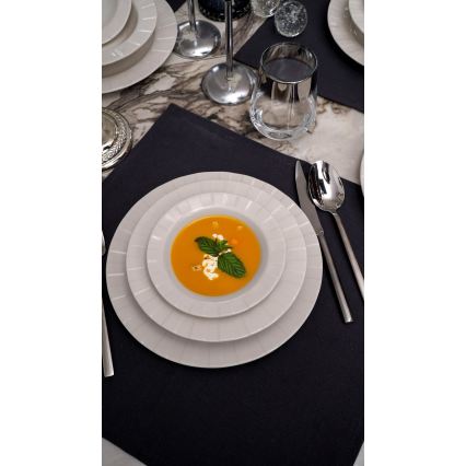 18 dalių stalo indų rinkinys baltas/porcelianas