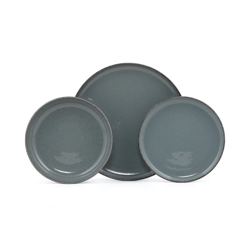 18 dalių stalo indų rinkinys, mėlynas/porcelianas