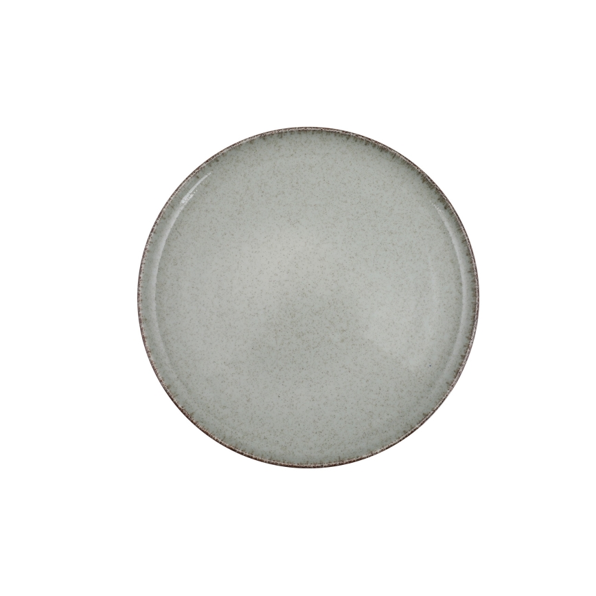 18 dalių stalo indų rinkinys žalias/porcelianas