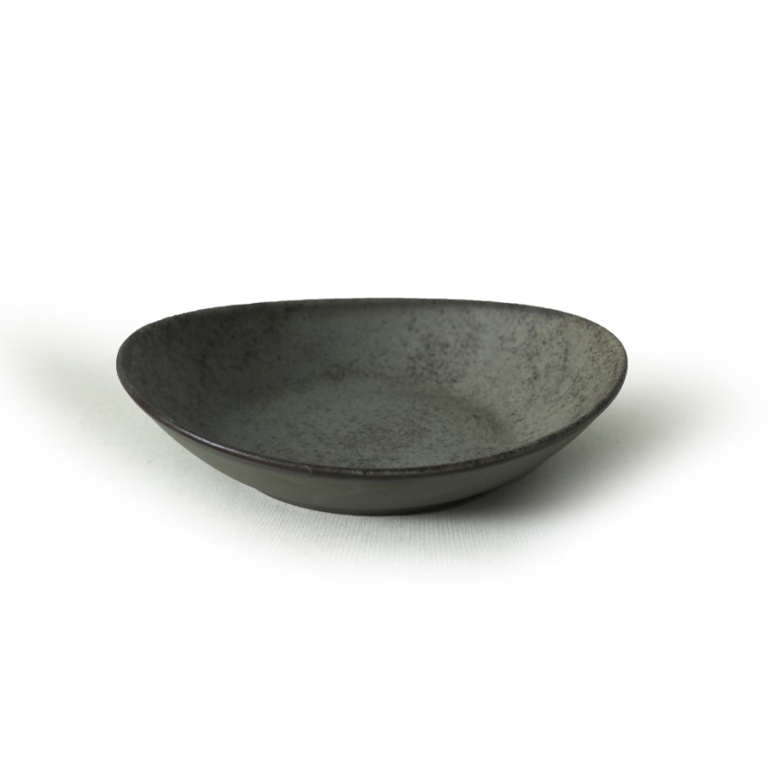 18 dalių valgomojo indų rinkinys antracitas/žalia/akmens masė