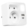 2 lizdų skirstomoji rozetė su USB-C ir USB-A bei LED apšvietimu LED/0,5W/230V 3000K