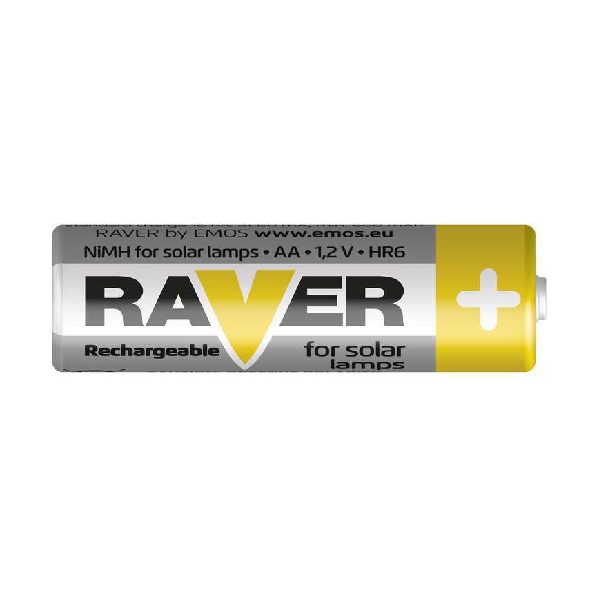 2 vnt įkraunamos baterijos AA RAVER NiMH/1,2V/600 mAh