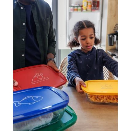 2 vnt. PYREX stiklinių maisto indų rinkinys 1,2/2,5 l