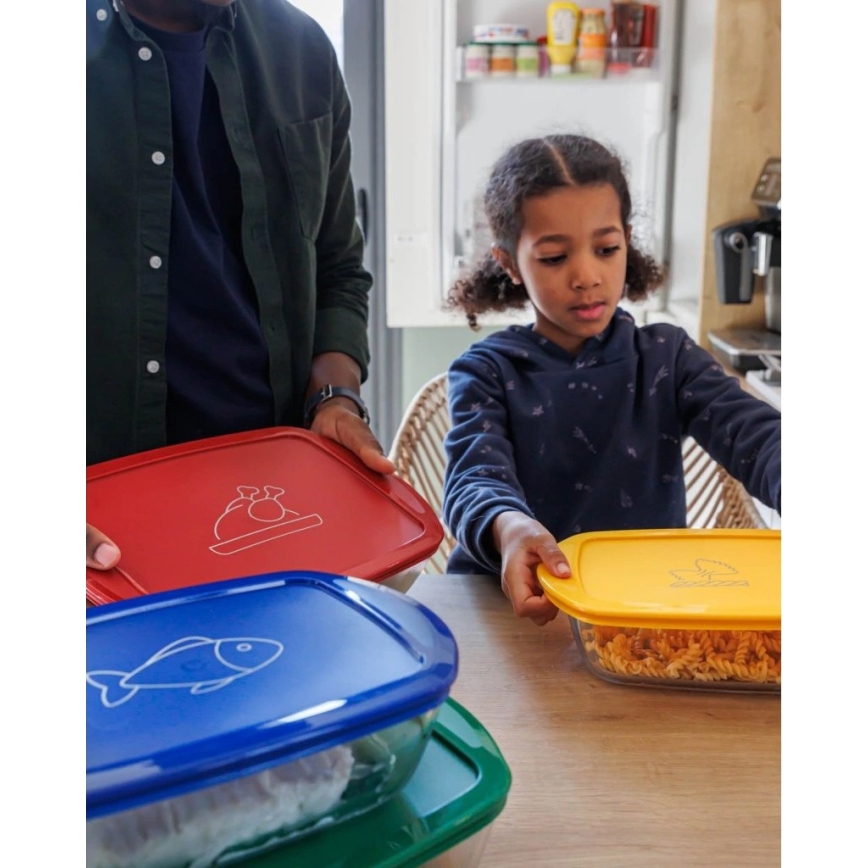 2 vnt. PYREX stiklinių maisto indų rinkinys 1,2/2,5 l