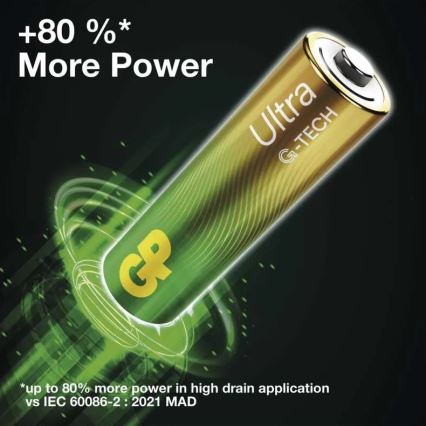 2 vnt šarminės baterijos  C GP ULTRA 1,5V