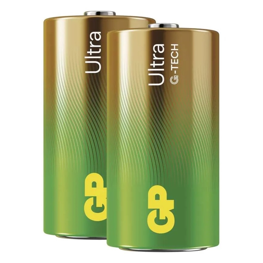 2 vnt šarminės baterijos  C GP ULTRA 1,5V