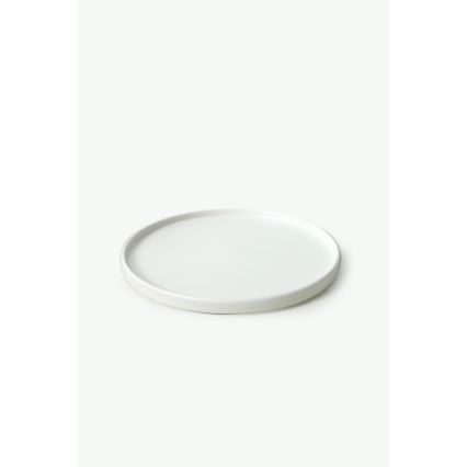 20 dalių baltas keraminis stalo indų rinkinys