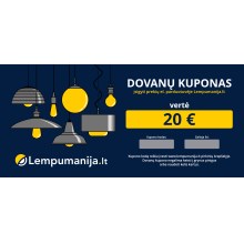 20€ vertės dovanų kuponas įsigyti šviestuvams