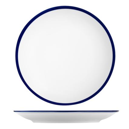 24 dalių indų rinkinys baltas/mėlynas/porcelianas