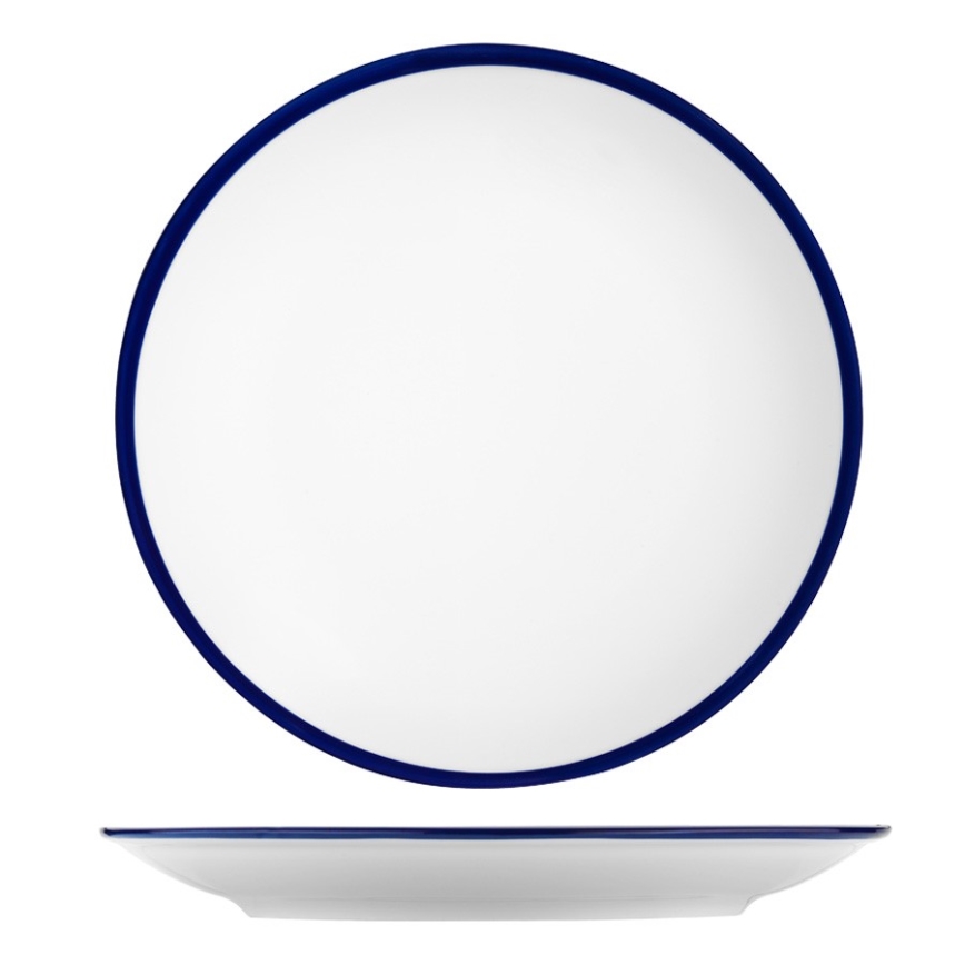 24 dalių indų rinkinys baltas/mėlynas/porcelianas