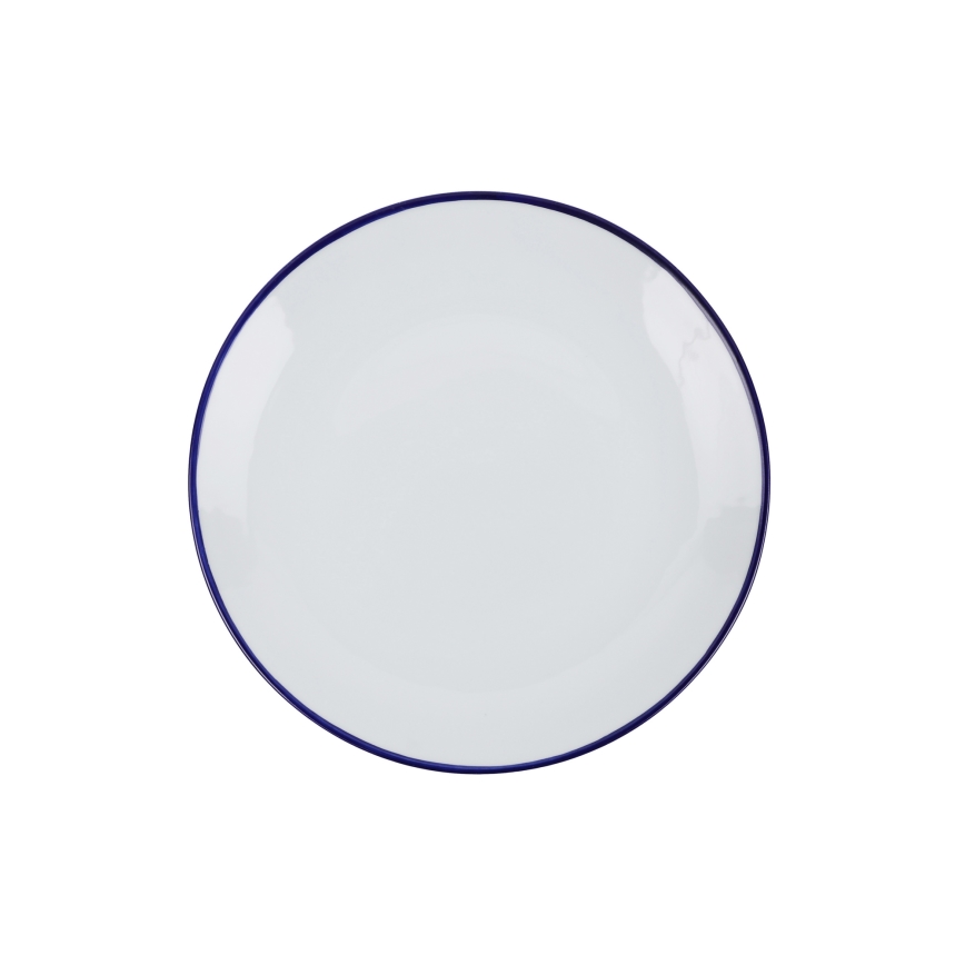 24 dalių indų rinkinys baltas/mėlynas/porcelianas