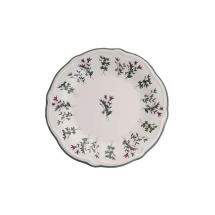 24 dalių indų rinkinys, baltas/žalias, porcelianas