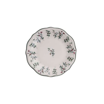 24 dalių indų rinkinys, baltas/žalias, porcelianas