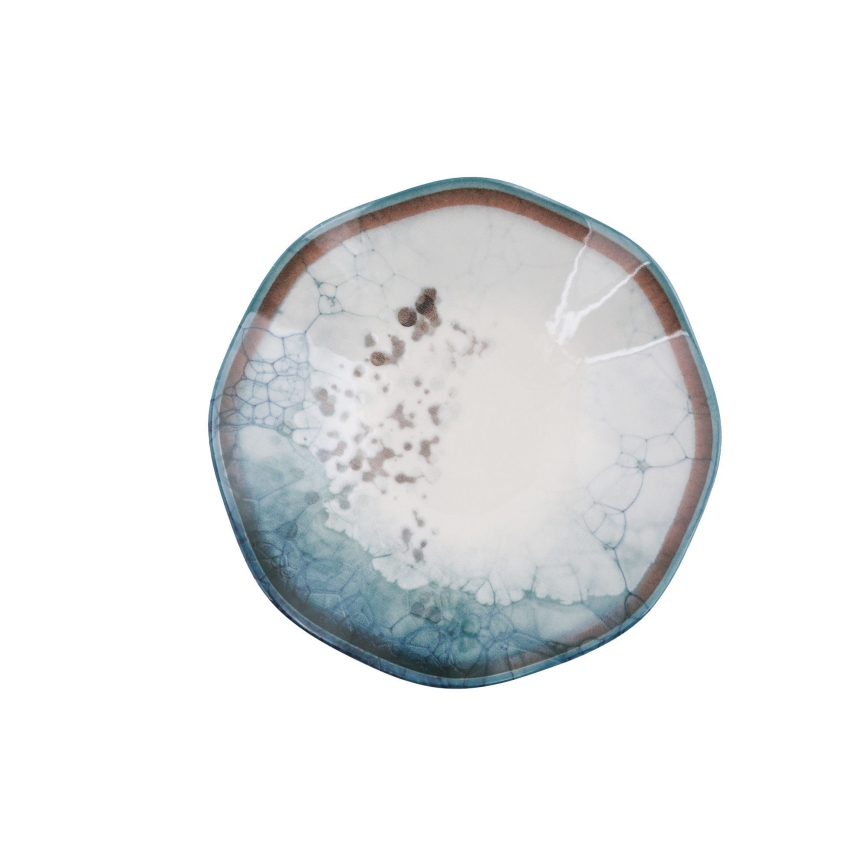 24 dalių indų rinkinys, mėlynas/porcelianas