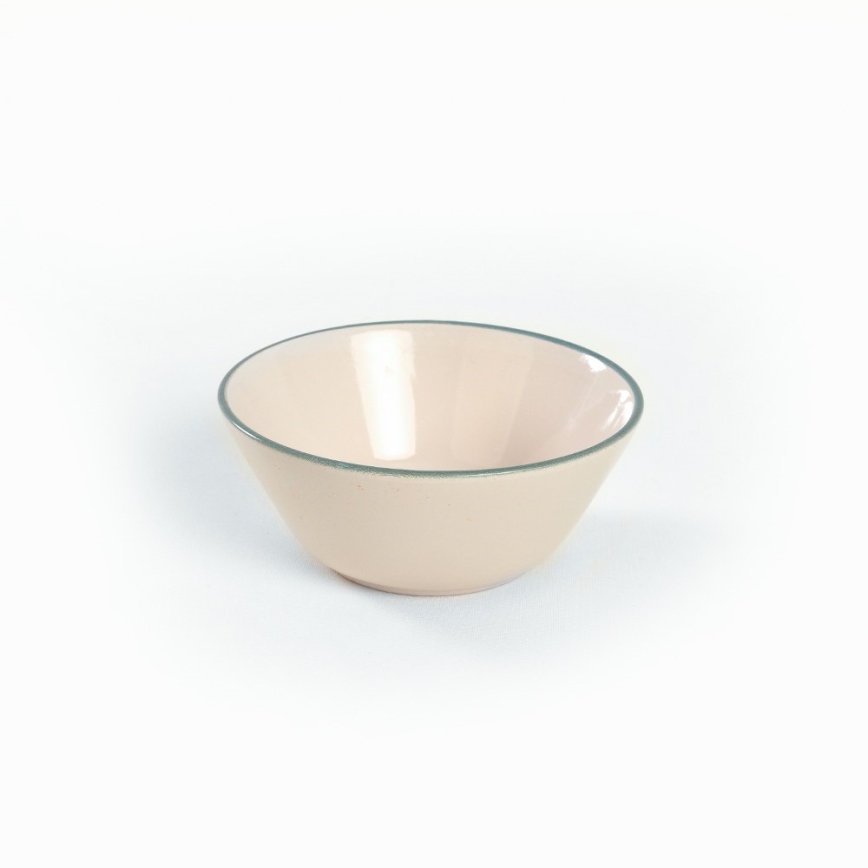 24 dalių indų rinkinys, smėlio/žalios spalvos, iš akmens masės