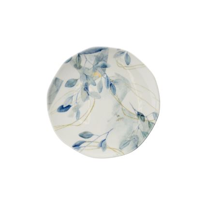 24 dalių porcelianinis indų rinkinys, baltas/mėlynas