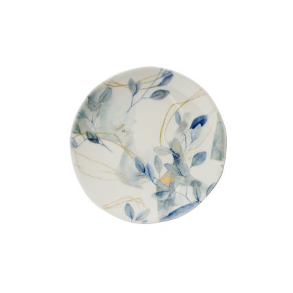 24 dalių porcelianinis indų rinkinys, baltas/mėlynas