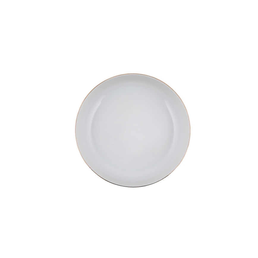 24 dalių porceliano indų rinkinys, baltas/auksinis