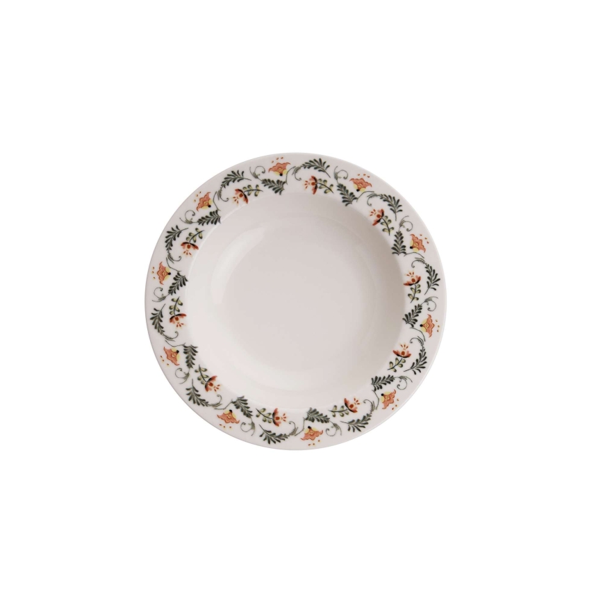 24 dalių ryškiaspalvis porcelianinis indų rinkinys