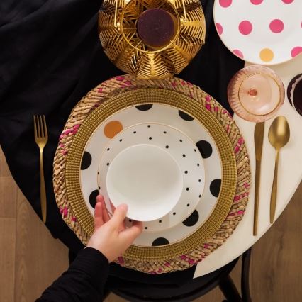 24 dalių spalvingas porceliano indų rinkinys