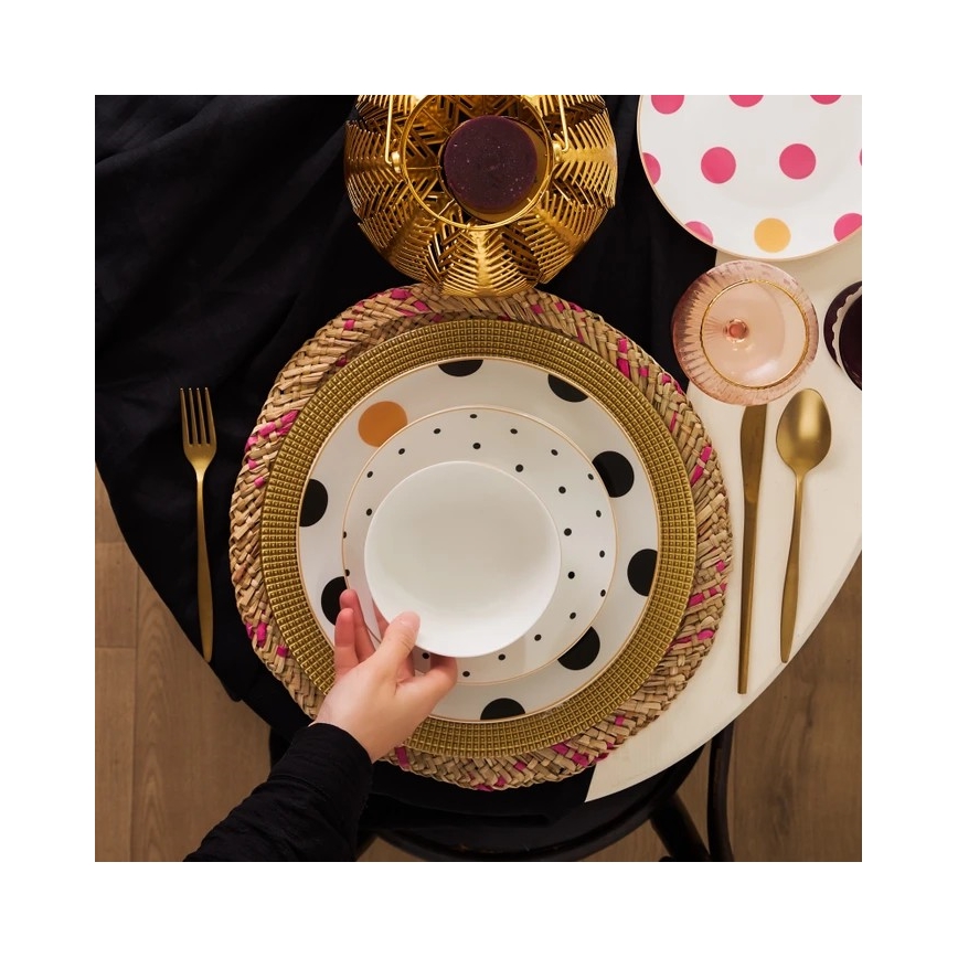 24 dalių spalvingas porceliano indų rinkinys