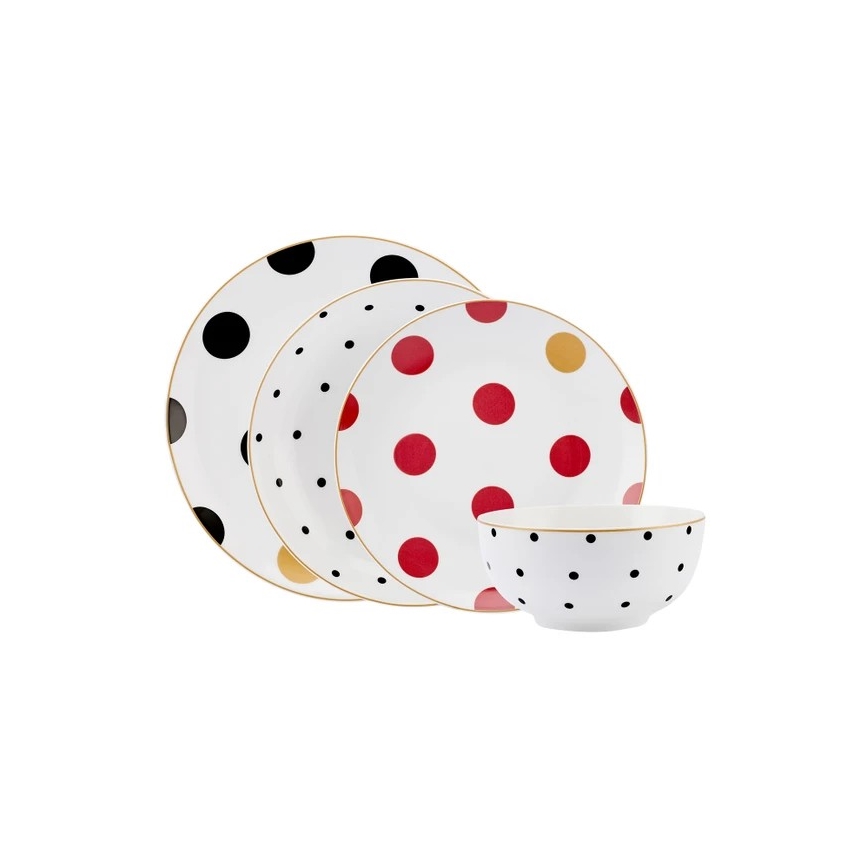 24 dalių spalvingas porceliano indų rinkinys