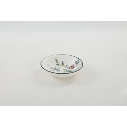 24 dalių spalvotas akmens masės valgomojo indų rinkinys