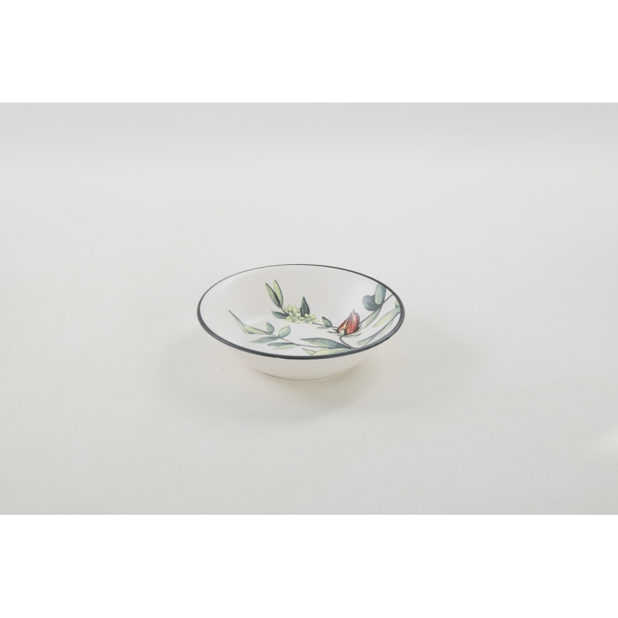 24 dalių spalvotas akmens masės valgomojo indų rinkinys