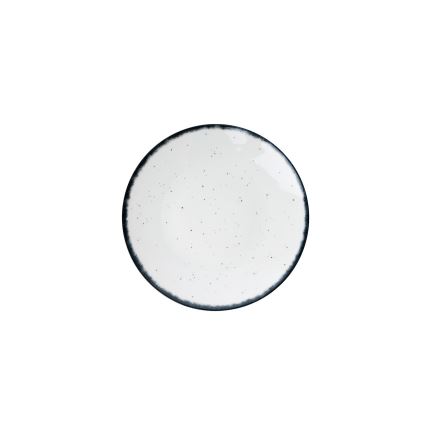 24 dalių stalo indų rinkinys, baltas/juodas, porcelianas