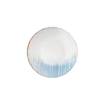 24 dalių stalo indų rinkinys, baltas/mėlynas, porcelianas