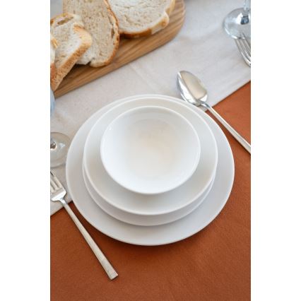24 dalių stalo indų rinkinys baltas/porcelianas