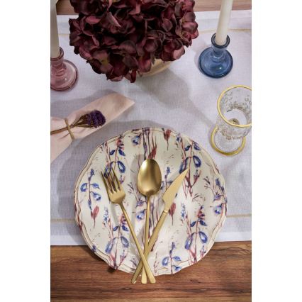 24 dalių stalo indų rinkinys įvairiaspalvis/porcelianas