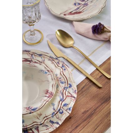 24 dalių stalo indų rinkinys įvairiaspalvis/porcelianas