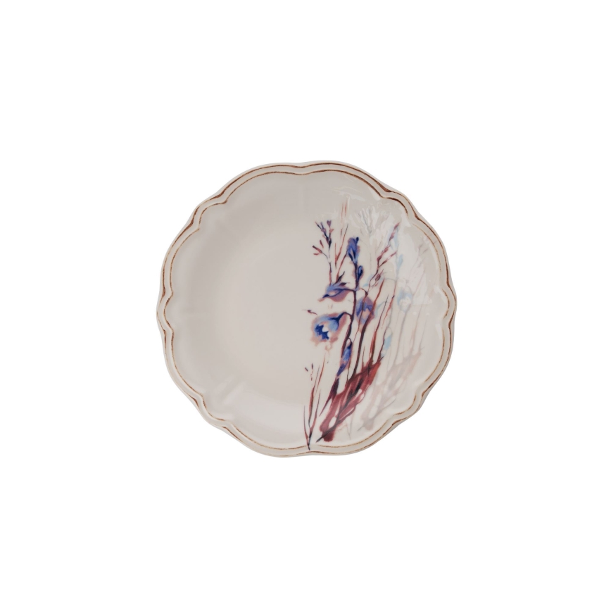 24 dalių stalo indų rinkinys įvairiaspalvis/porcelianas