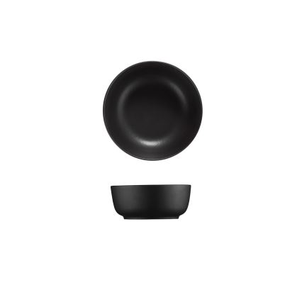 24 dalių stalo indų rinkinys, juodos spalvos / porcelianas