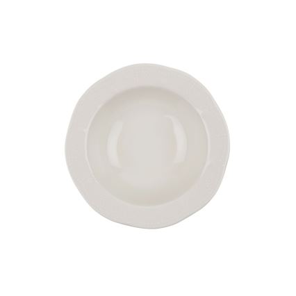 24 dalių stalo indų rinkinys, kreminis/porcelianas