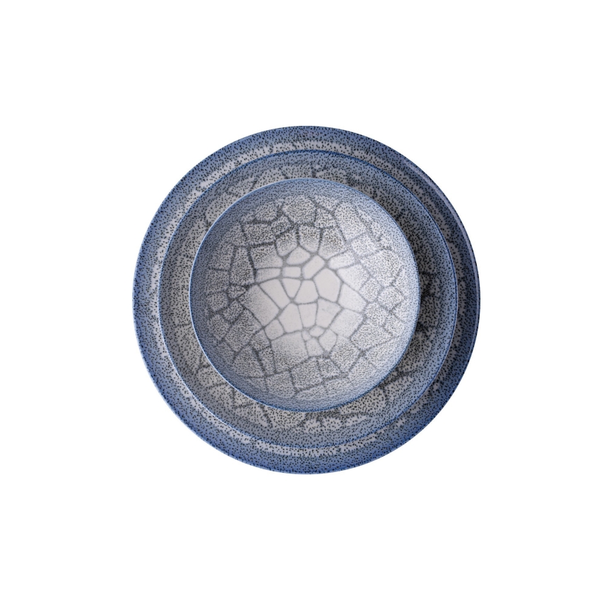 24 dalių stalo indų rinkinys, mėlynas, porcelianas