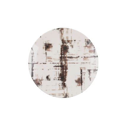 24 dalių stalo indų rinkinys – ruda/balta, porcelianinis