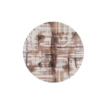 24 dalių stalo indų rinkinys – ruda/balta, porcelianinis