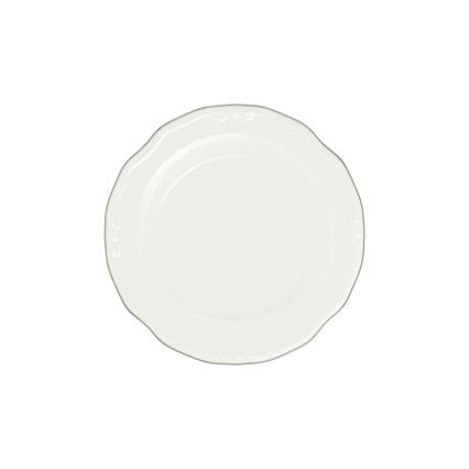 24 dalių valgomojo indų rinkinys – baltas/sidabrinis/porcelianinis