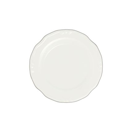 24 dalių valgomojo indų rinkinys – baltas/sidabrinis/porcelianinis