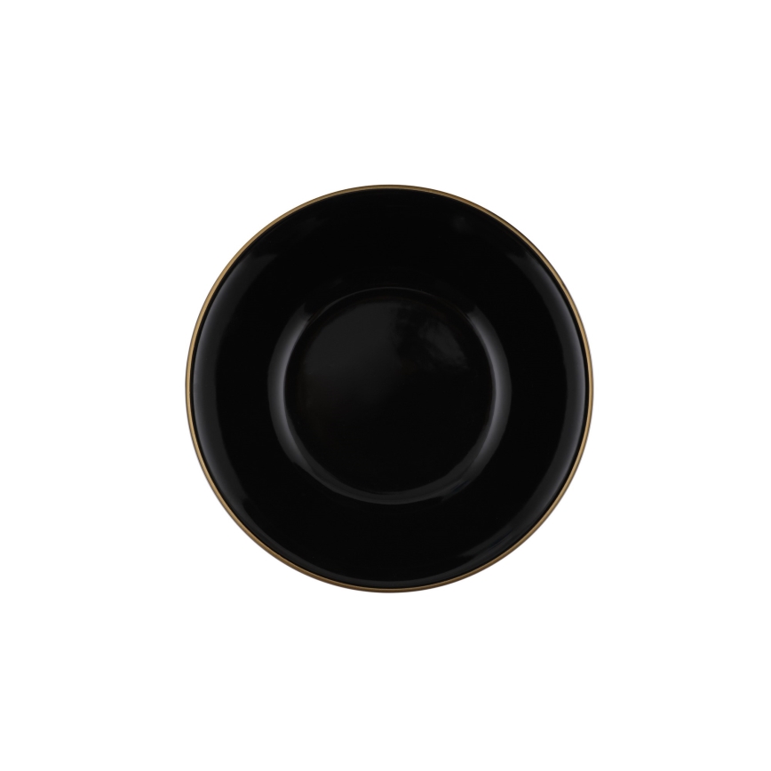 24 dalių valgomojo indų rinkinys juodas/auksinis/keraminis