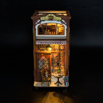 2Kids Toys - 3D dėlionė LED knygų laikiklis Kavinė 2xAAA