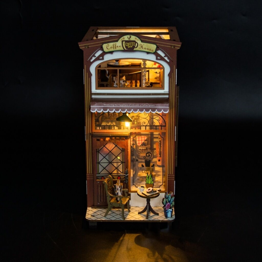 2Kids Toys - 3D dėlionė LED knygų laikiklis Kavinė 2xAAA